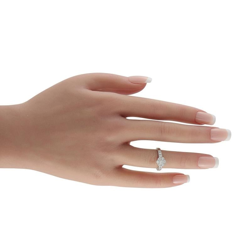 Van Cleef & Arpels Fleurette 18K White Gold Diamond Ring #4901 - 3