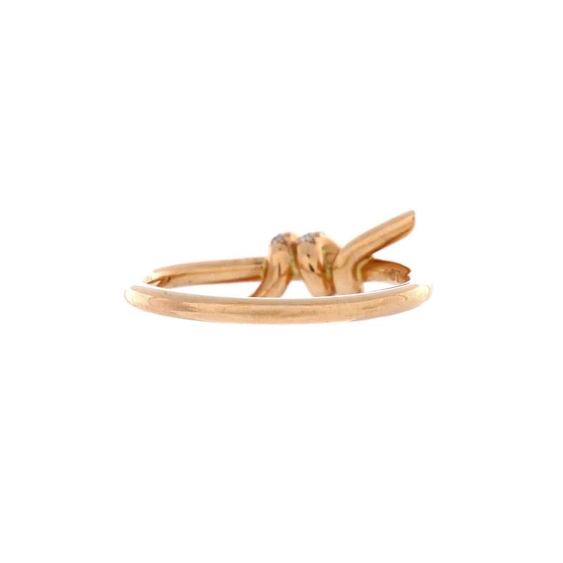 Tiffany & Co. Knot Ring 18K Rose Gold with Diamonds - 3