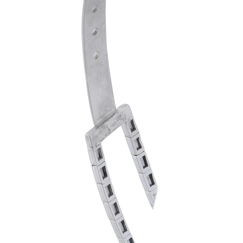 Aaron Basha 18K White Gold 13.25ct Black and White Diamond Choker Necklace - 3