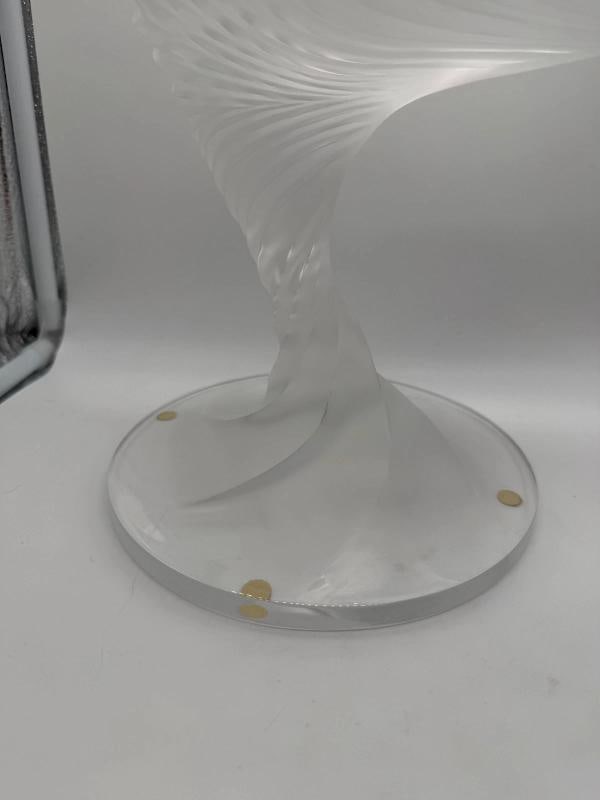 LALIQUE FRANCE FROSTED CRYSTAL ART GLASS SCULPTURE~SIGNED~(13"H & 7.5"Dia) - 11
