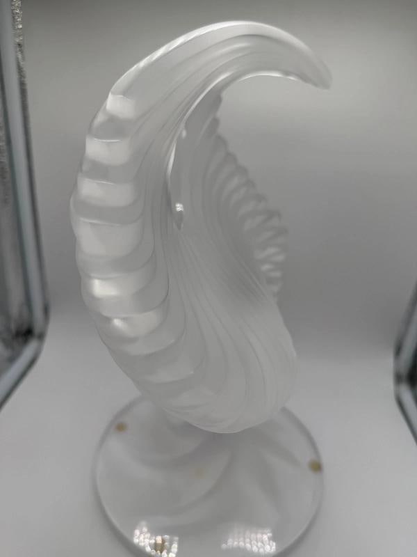 LALIQUE FRANCE FROSTED CRYSTAL ART GLASS SCULPTURE~SIGNED~(13"H & 7.5"Dia) - 6