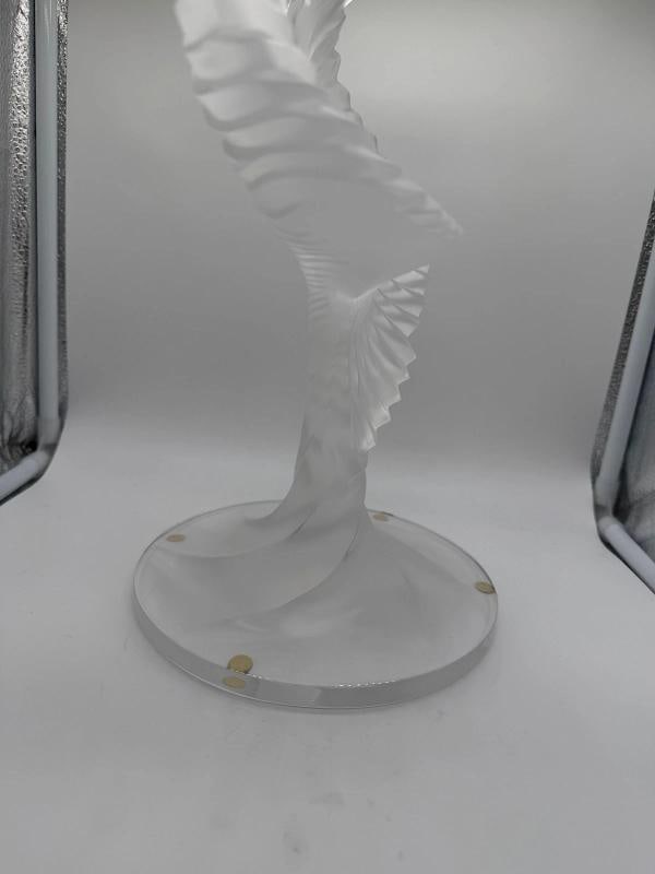 LALIQUE FRANCE FROSTED CRYSTAL ART GLASS SCULPTURE~SIGNED~(13"H & 7.5"Dia) - 7