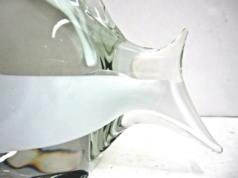 Seguso A.V. Signed Muano Art Glass Fish Sculpture~(9"H x 9"W) - 3