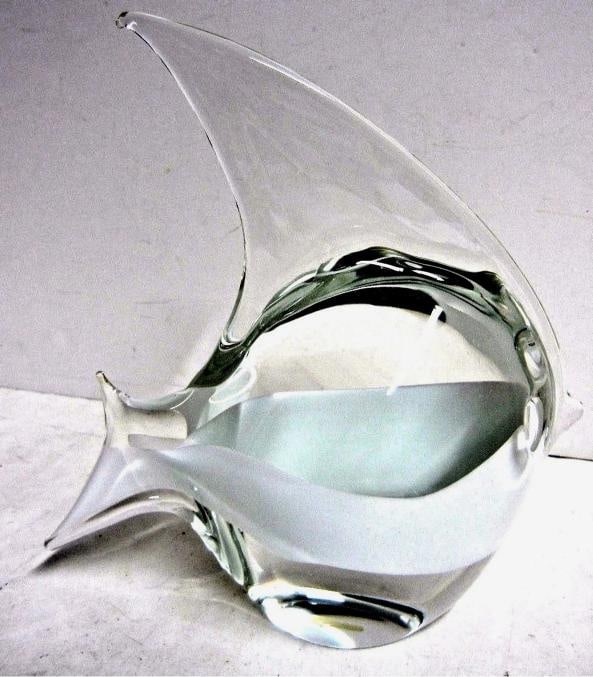 Seguso A.V. Signed Muano Art Glass Fish Sculpture~(9"H x 9"W) - 6