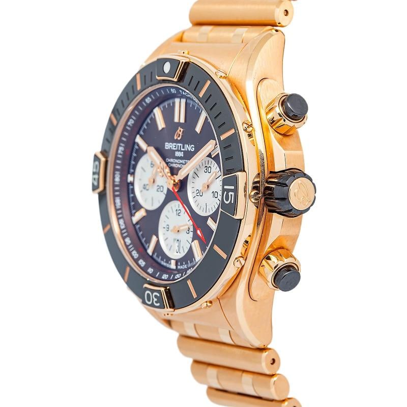 Breitling Super Chronomat RB0136 Complete 18k RG Black Dial Auto Men Watch 44mm - 3