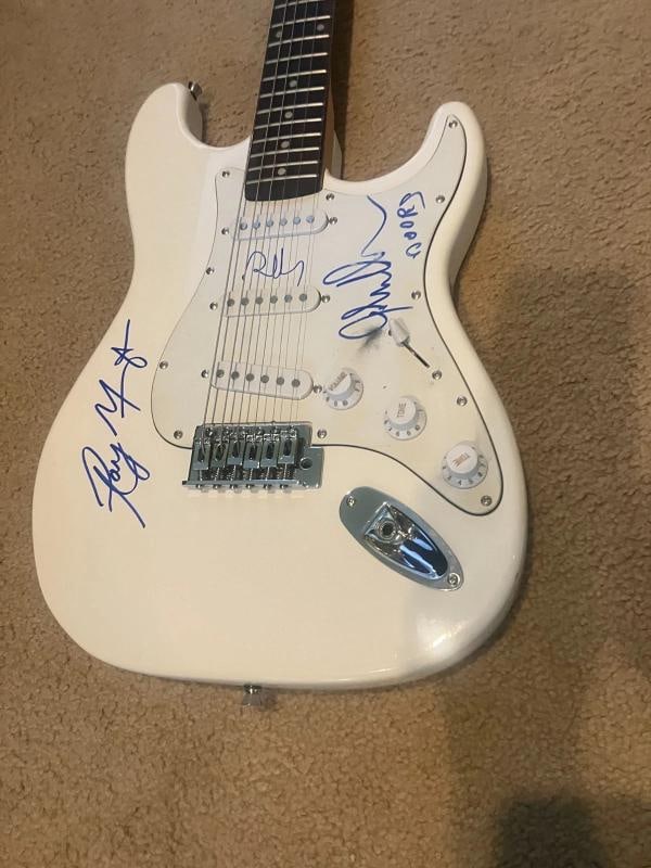 THE DOORS: Ray Manzarek, Robby Krieger & John Densmore Signed Guitar (PSA LOA) - 4