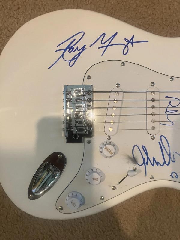THE DOORS: Ray Manzarek, Robby Krieger & John Densmore Signed Guitar (PSA LOA) - 7