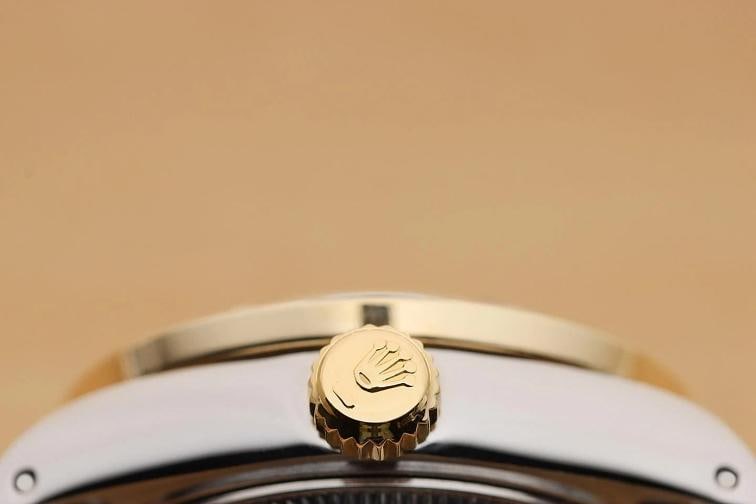 ROLEX DATEJUST 69173 18K YELLOW GOLD 1.1 CT STEEL MOP SAPPHIRE DIAMOND WATCH - 9