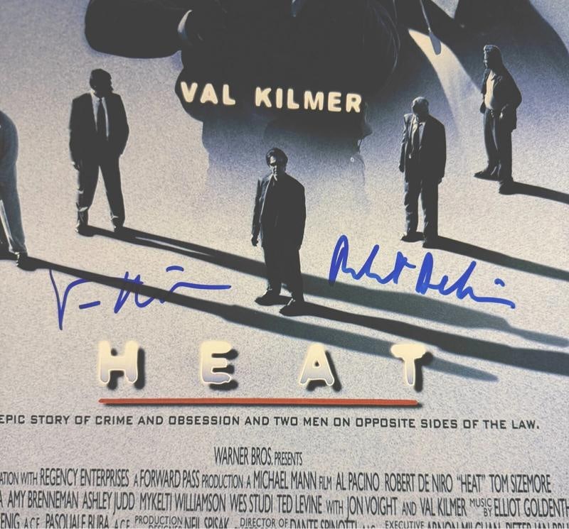 Val Kilmer Al Pacino Robert DeNiro Signed 11x17 Heat PhotoPoster Beckett Witness - 5