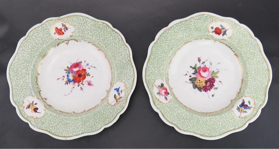 10 Antique 19th Century Chamberlain's Worcester Porcelain Soup/Cereal Bowls - 2