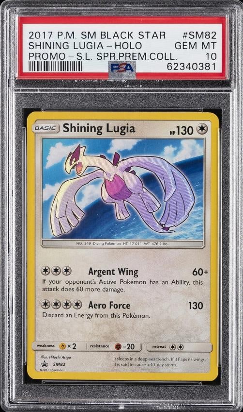 2017 POKEMON SM BLACK STAR PROMO #SM82 SHINING LUGIA-HOLO PSA 10: Condition: Graded - PSA 10: Professionally graded ,Graded: Yes,Set: 2017 POKEMON SM BLACK STAR PROMO,Game: PokÃƒÂ©mon TCG,Character: SHINING LUGIA-HOLO,Card Name: SHINING