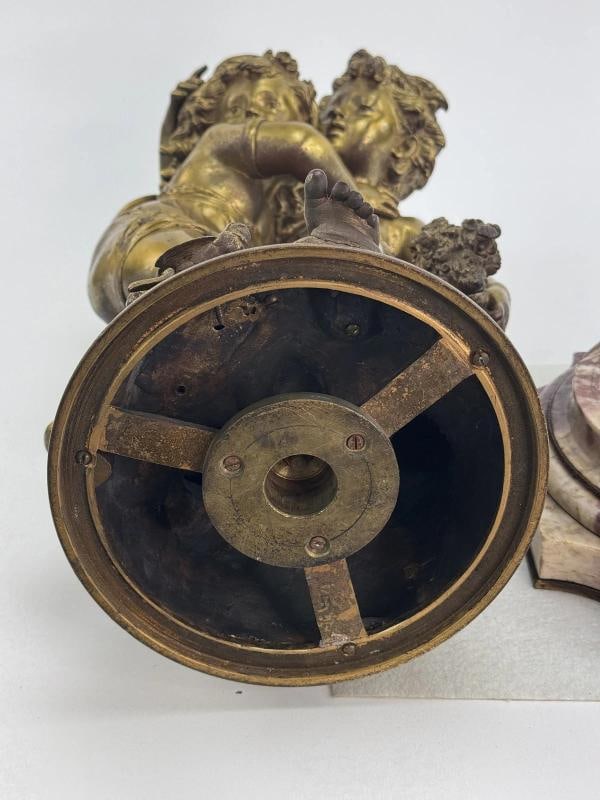 Antique Signed Auguste Moreau Gilt Bronze Allegory of Summer Statue Swivel Base - 11