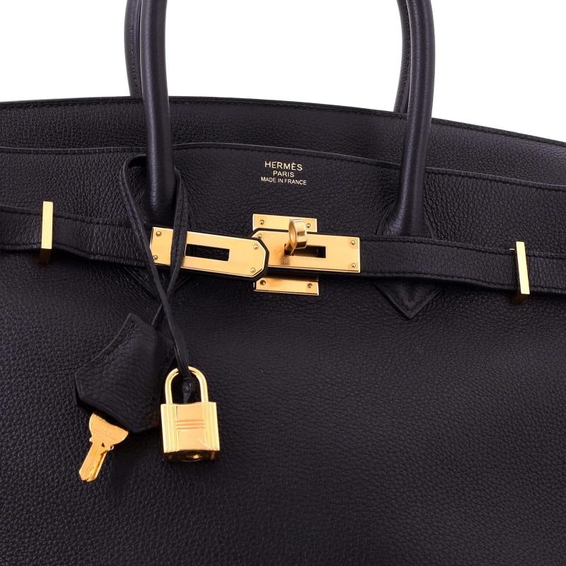 Hermes Birkin Handbag Black Togo with Gold Hardware 35 - 7