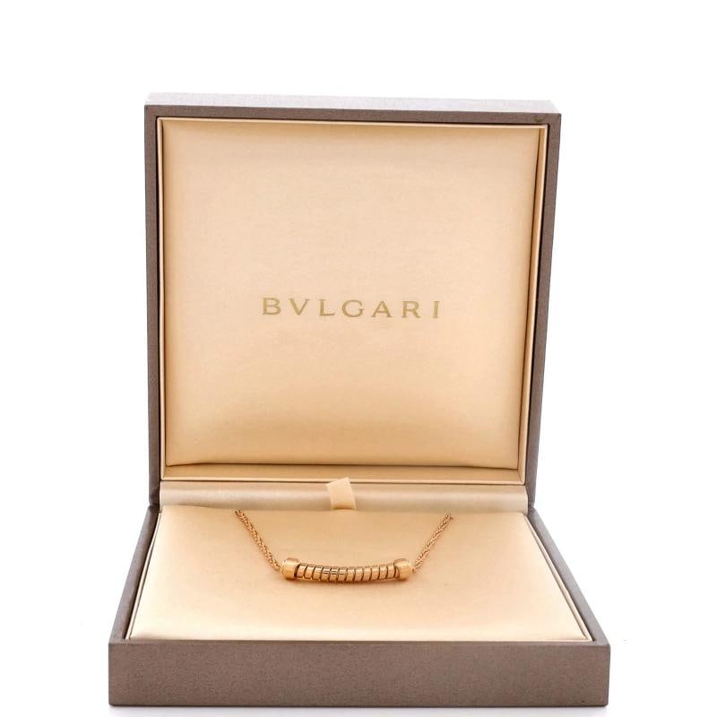 Bvlgari Tubogas Pendant Necklace 18K Rose Gold - 2