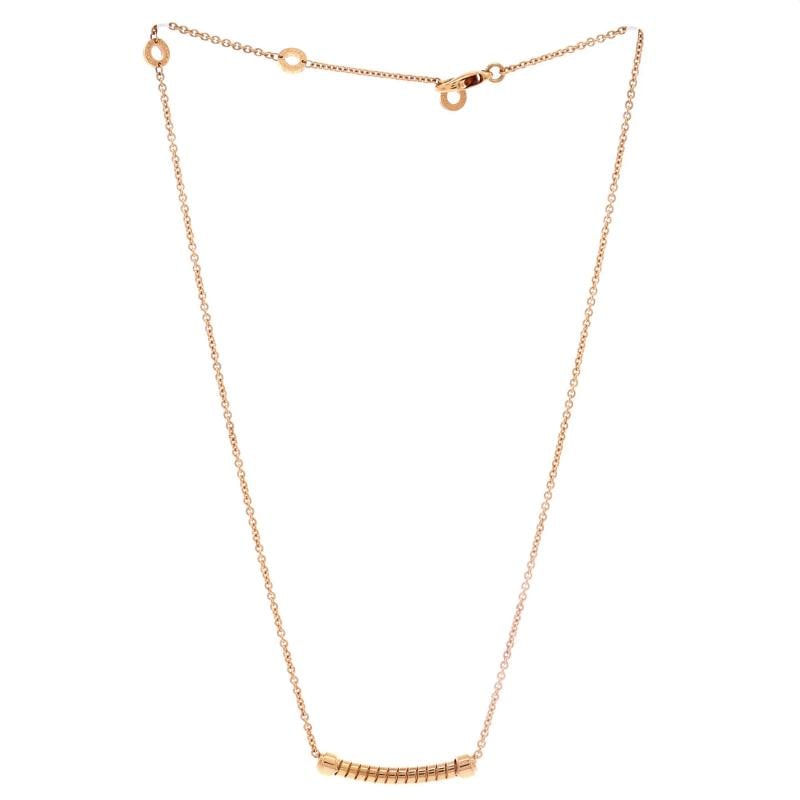 Bvlgari Tubogas Pendant Necklace 18K Rose Gold - 3