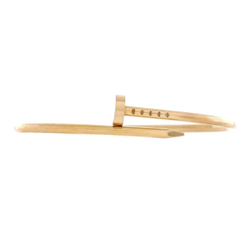 Cartier Juste un Clou Bracelet 18K Yellow Gold Small: Measurements: Circumference: 5.80 ", Width: 2.50 mm . Condition: Pre-owned - Good,Brand: Cartier,Main Stone: Unknown,Metal: 18K Yellow Gold,Metal Purity: 18K,Style: Bracelet,Type: Bracelet,Color: