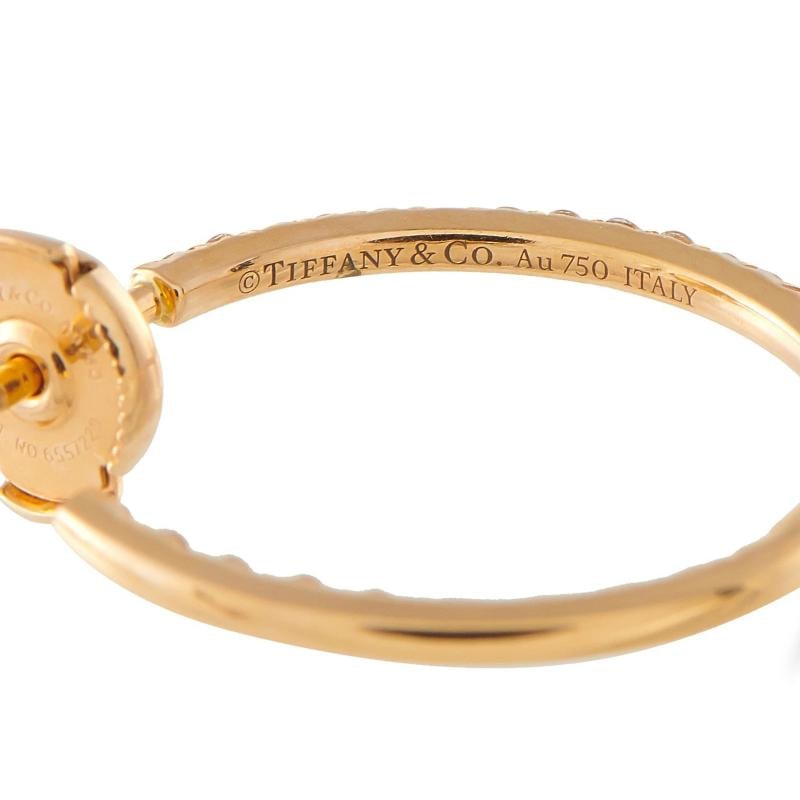 Tiffany & Co. Metro 18K Yellow Gold 0.50ct Diamond Hoop Earrings TI04-041626 - 3