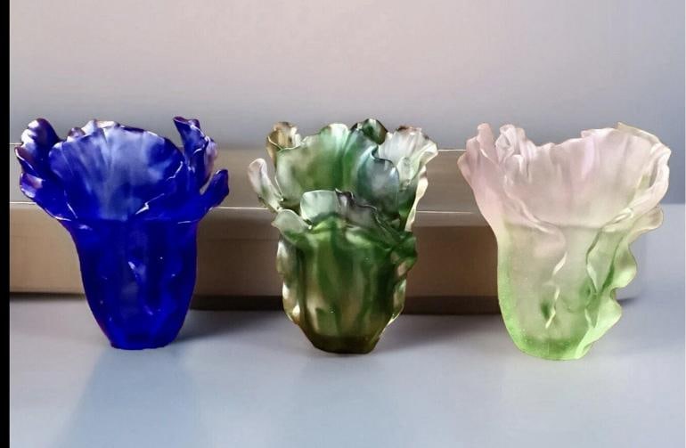 Set Of 3 Gingo Vase Nancy Daum Style Vases H6Ã¢â‚¬Â Made From C - 6
