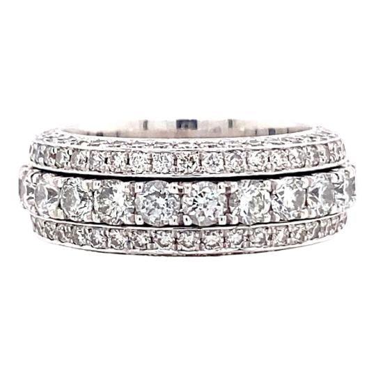 Five Row Diamond Spinning Eternity Band in 18kt White Gold - 2