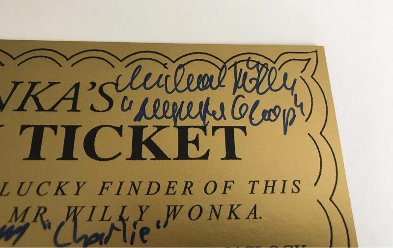 Willy Wonka All Kids x5 Signed Framed Golden Ticket JSA COA Autograph Movie Cast - 5