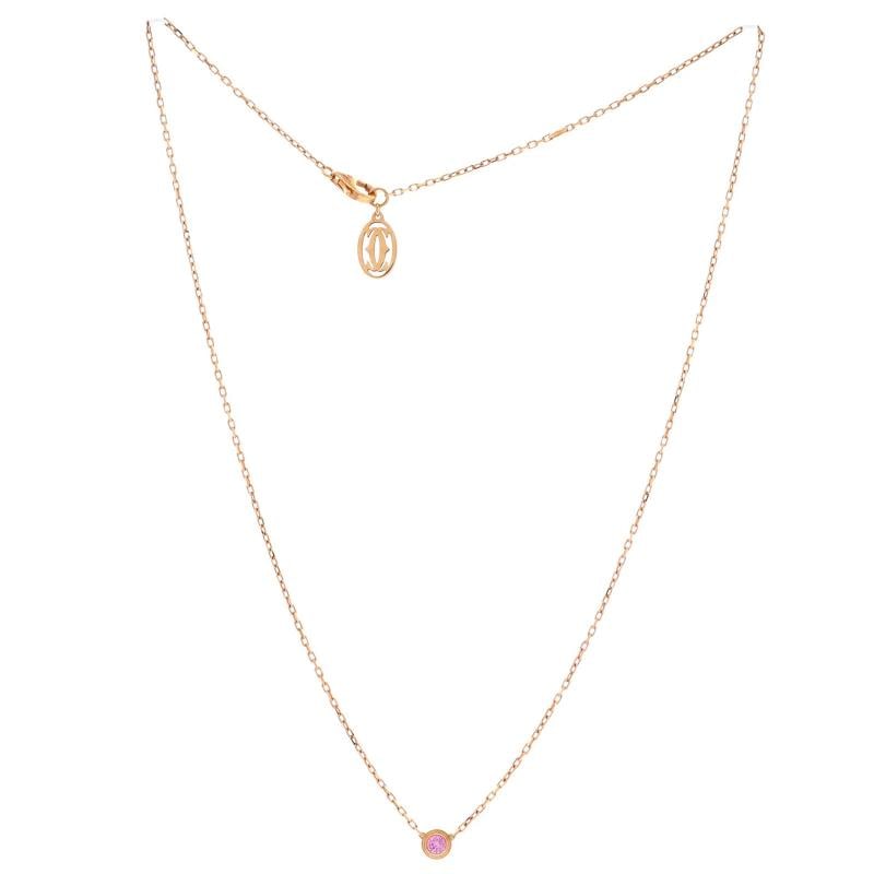 Cartier Cartier D'Amour Pendant Necklace 18K Rose Gold with Pink Sapphire Small - 3