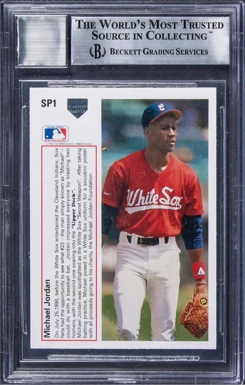 1991 Upper Deck Michael Jordan Signed Autographed Baseball Rookie RC BGS 9 Mint - 2