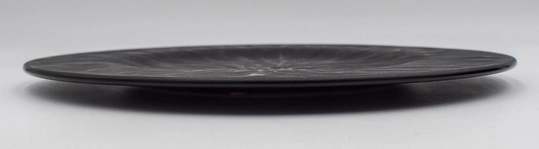 Set of 8 Lalique Algues Noir (Tree of Life) Black Art Glass Charger Plates 11 In - 5