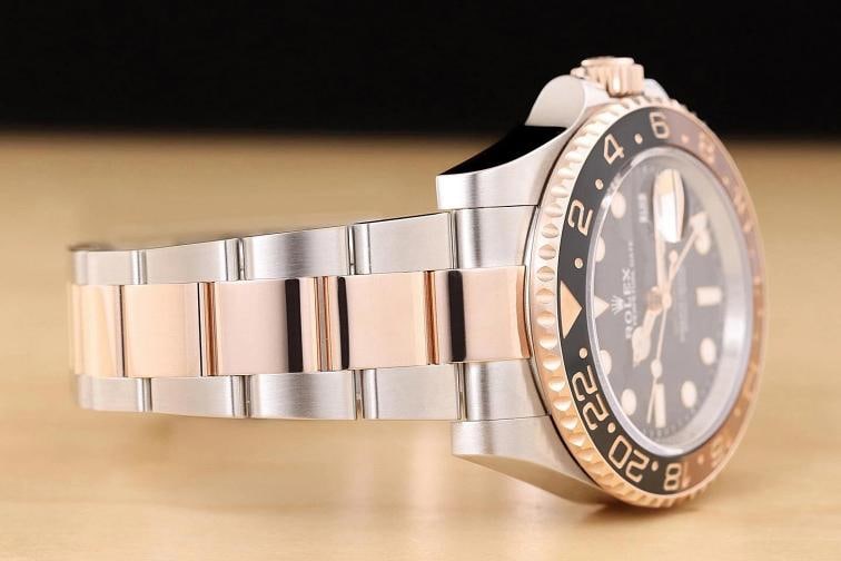 2020 CARD ROLEX GMT MASTER II 126711 CHNR 18K ROSE GOLD STEEL ROOT BEER WATCH - 8
