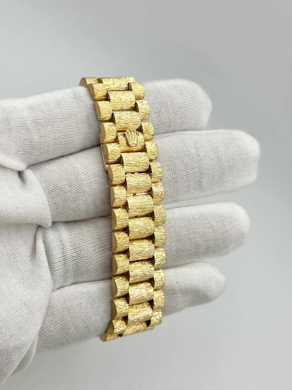 Rolex Day Date President Bark 1803 Black Diamond Dial Diamond Bezel 18K Gold - 8