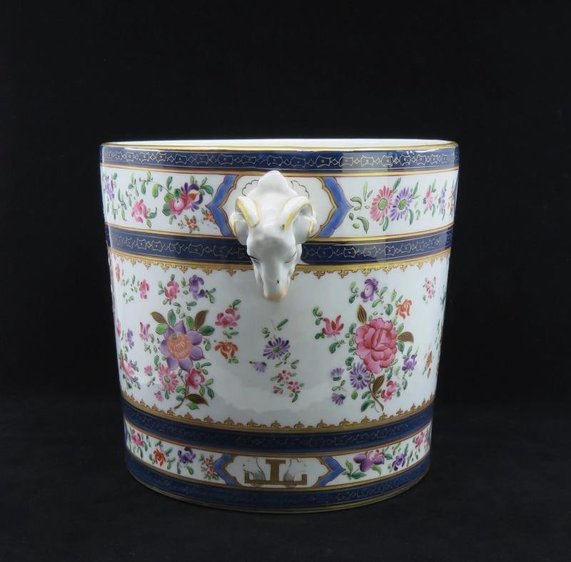 Superb Mid/Late 1800s French Ram's Head Armorial Wine Cooler Champagne Bucket - 3