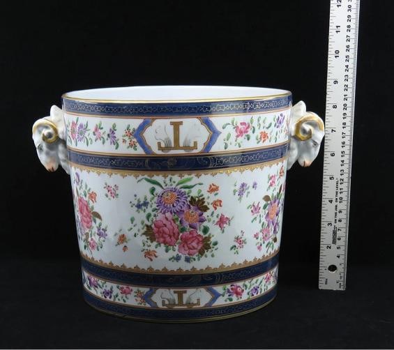 Superb Mid/Late 1800s French Ram's Head Armorial Wine Cooler Champagne Bucket - 8