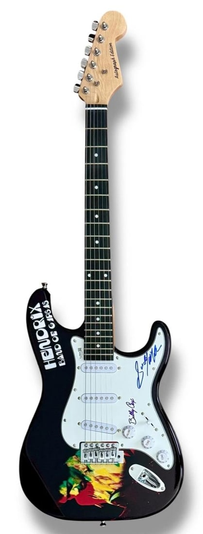 Jimi Hendrix: Band of Gypsys Signed Guitar Custom JSA COA Billy Cox Buddy Miles - 2