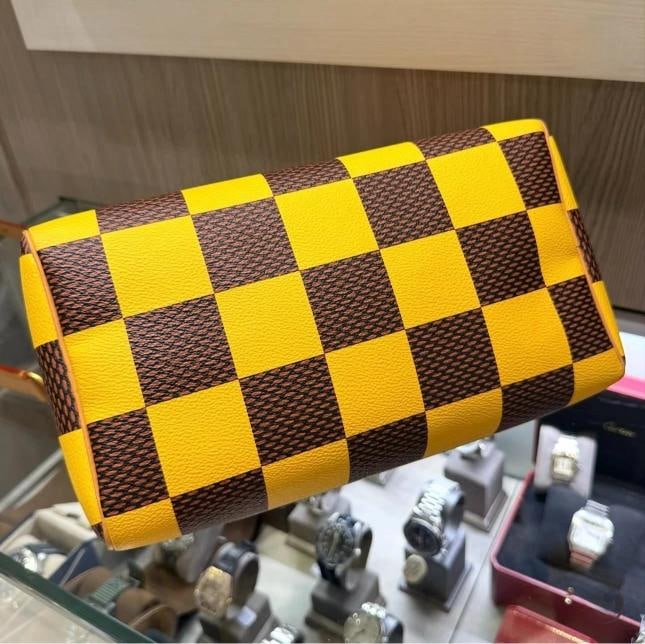 Louis Vuitton Damier Pop Speedy BandouliÃƒÂ¨re 25 in Jaune Mat (2024) - 11