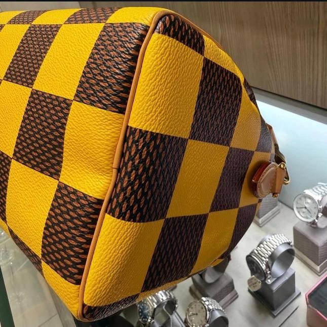 Louis Vuitton Damier Pop Speedy BandouliÃƒÂ¨re 25 in Jaune Mat (2024) - 13
