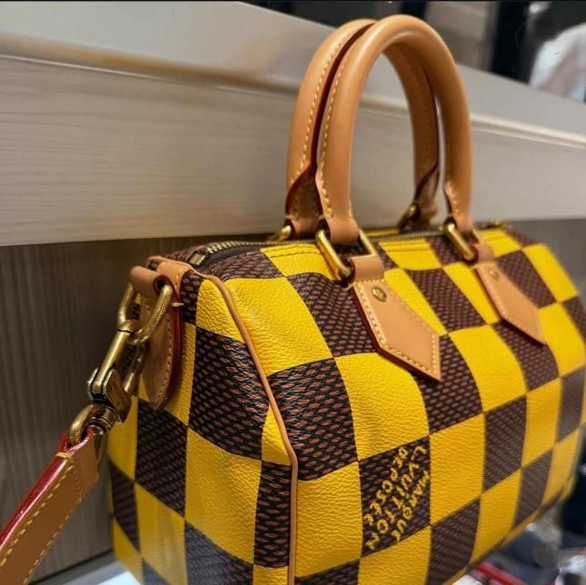Louis Vuitton Damier Pop Speedy BandouliÃƒÂ¨re 25 in Jaune Mat (2024) - 8