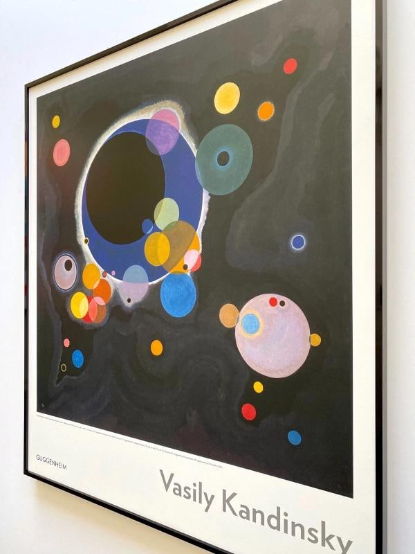 VASILY KANDINSKY MODERNIST LITHOGRAPH PRINT FRAMED MUSEUM POSTER "CIRCLES" 1926 - 11