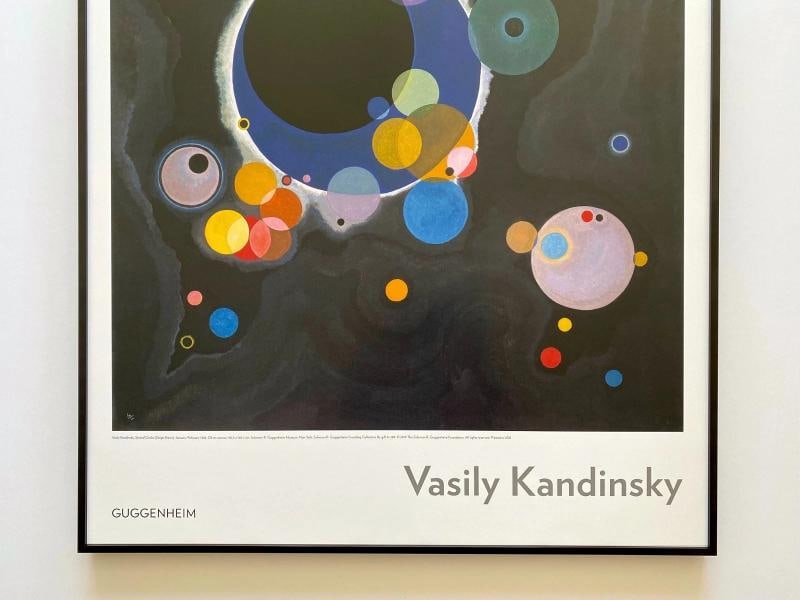 VASILY KANDINSKY MODERNIST LITHOGRAPH PRINT FRAMED MUSEUM POSTER "CIRCLES" 1926 - 4