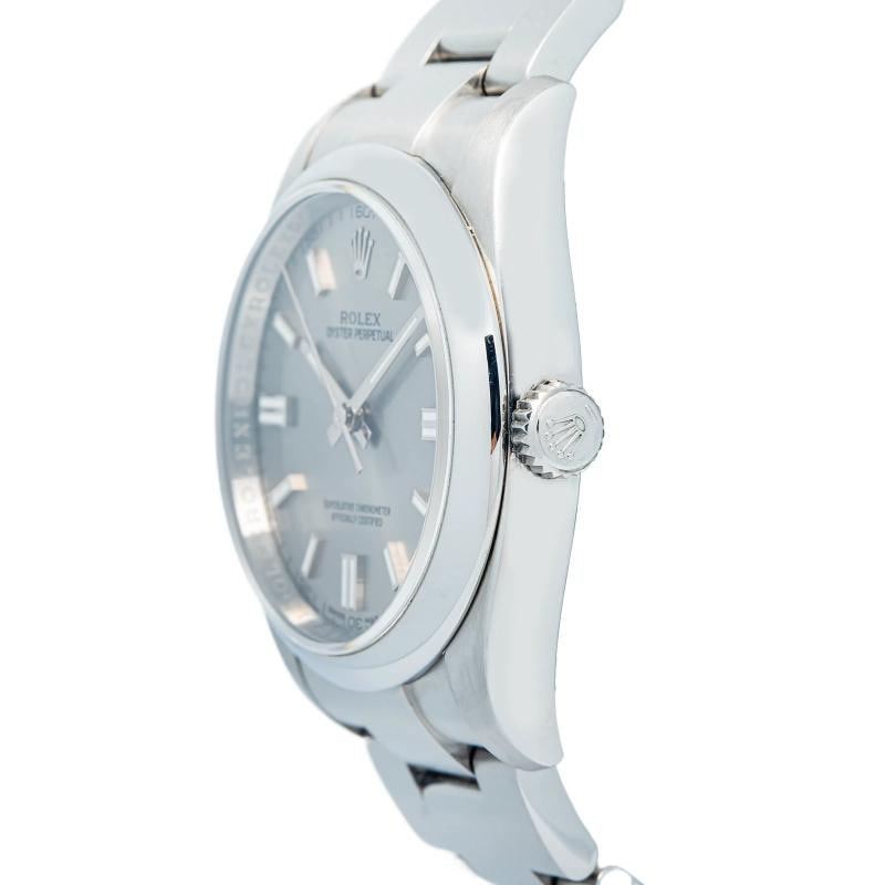 Rolex Oyster Perpetual 116000 2015 Card SS Silver Dial Auto Unisex Watch 36mm - 3