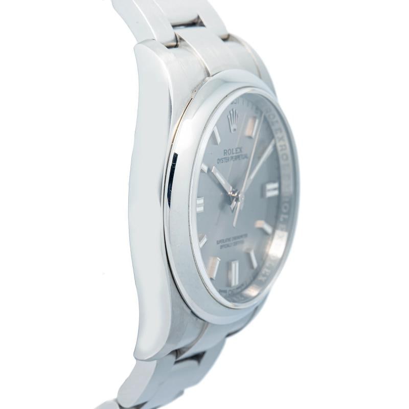 Rolex Oyster Perpetual 116000 2015 Card SS Silver Dial Auto Unisex Watch 36mm - 4