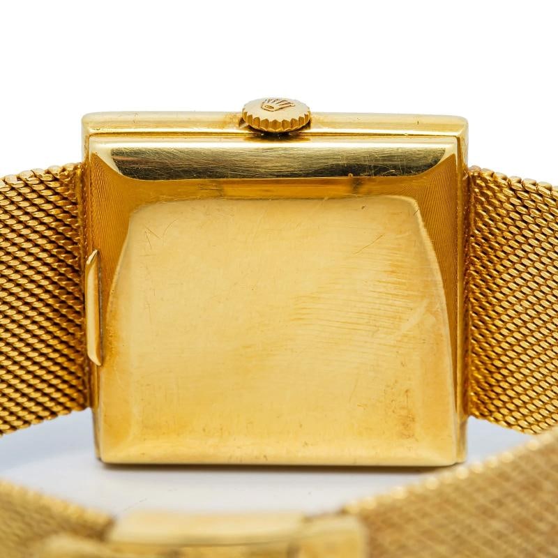 Rolex Chronometre 4330 Jumbo Square Vintage 18k Yellow Manual Watch 29mm - 6