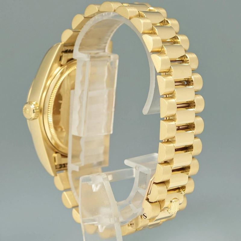 MINT Rolex 36mm President Day Date White Roman 18038 Quick Set Yellow Gold Watch - 4