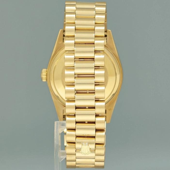 MINT Rolex 36mm President Day Date White Roman 18038 Quick Set Yellow Gold Watch - 5
