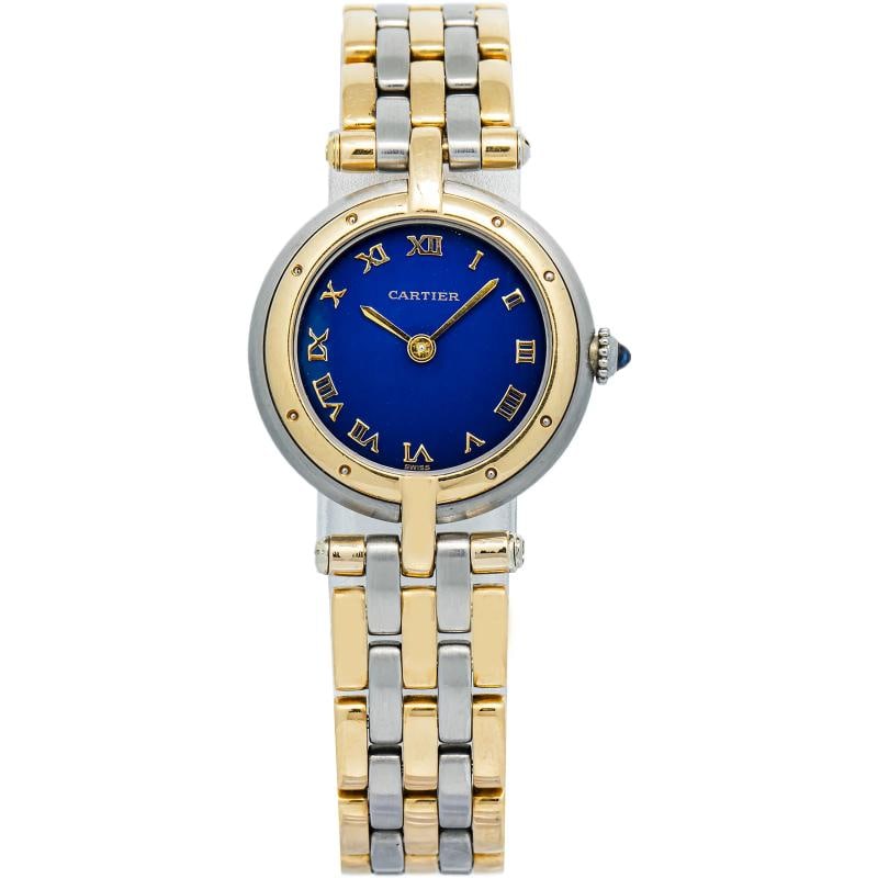 Cartier PanthÃƒÂ¨re Vendome Louis W25030B8 YG Two Tone Blue Dial Quartz Lady's 2: Case Size 24mm Wrist Fit 6.25 inches Box No Papers No Condition Ã¢â‚¬â€ Used - Good Full Specifications Brand Cartier Customized No Serial # 1057xxxxxxxx