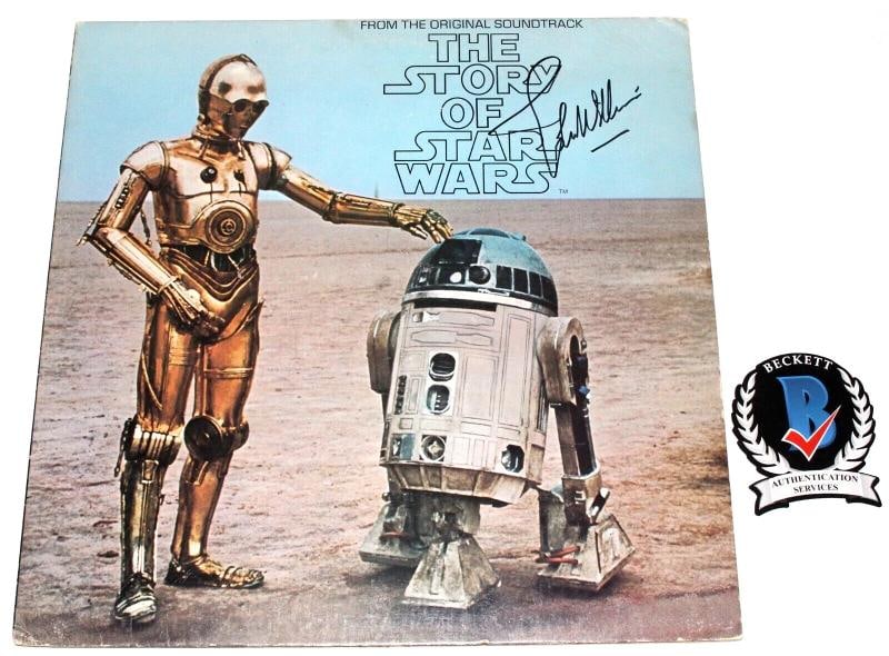 JOHN WILLIAMS SIGNED STORY STAR WARS MOVIE SOUNDTRACK RECORD ALBUM BECKETT COA - 2