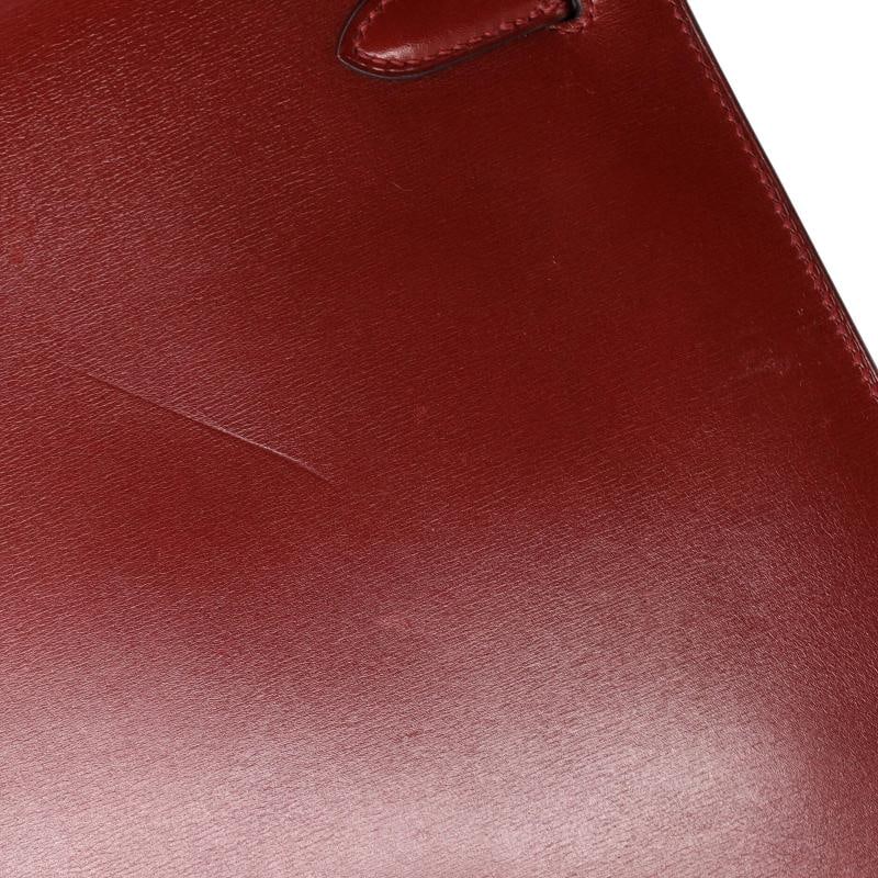 Hermes Kelly Handbag Red Box Calf with Gold Hardware 32 - 8