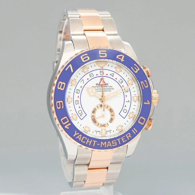 MINT 2022 Rolex Yacht-Master II 116681 Steel Everose Gold Mercedes Hands Watch - 3