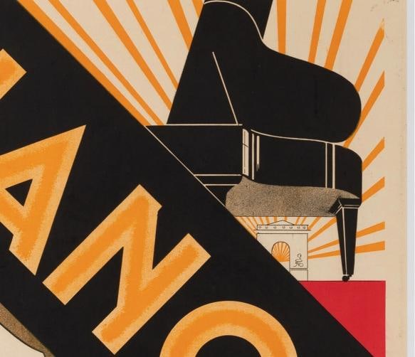 Original Vintage Poster - Piano Daude - Music Instrument - Musician - Paris 1926 - 2