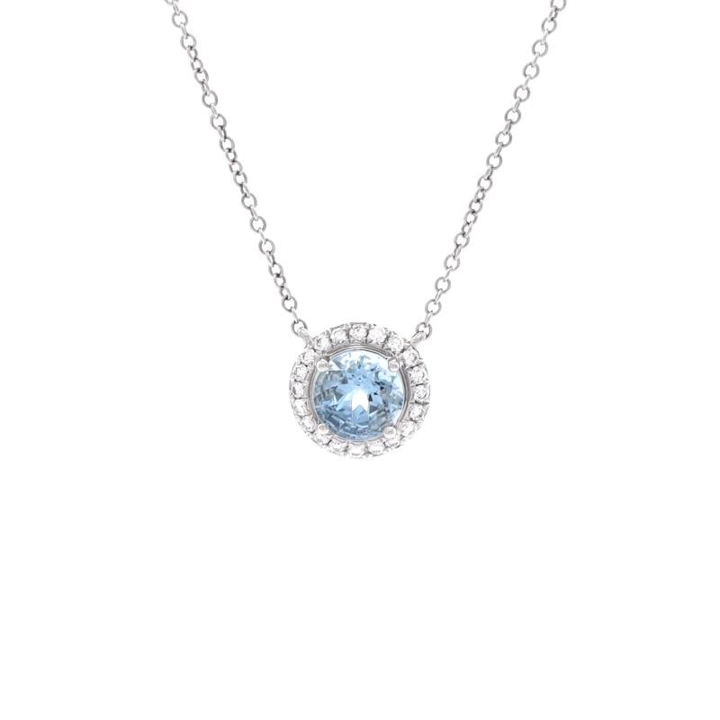 Tiffany & Co. Soleste Round Pendant Necklace Platinum with Diamonds: Condition: Pre-owned - Good,Brand: Tiffany & Co.,Main Stone: Aquamarine,Metal: Platinum (Pt950),Metal Purity: Unknown,Style: Pendant,Type: Necklace,Color: Silver,Material: Aquamarine, Diamond,