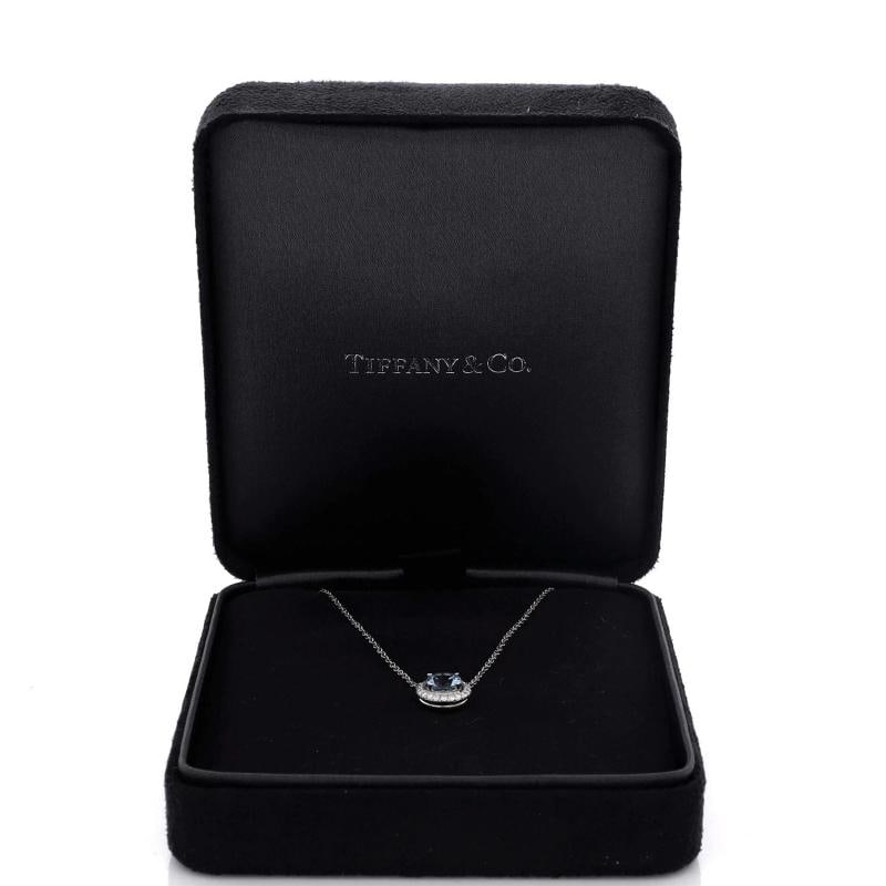 Tiffany & Co. Soleste Round Pendant Necklace Platinum with Diamonds - 2
