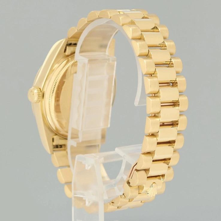 PAPERS MINT Rolex President Day-Date Champagne Roman 18038 Quickset Gold Watch - 4